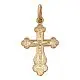 Подвеска крест из красного золота