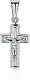 Подвеска крест из белого золота