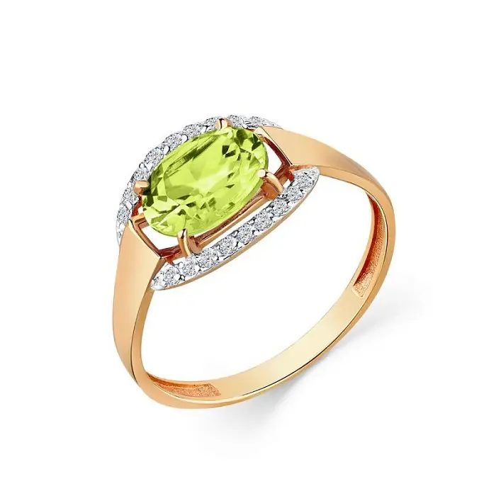 Кольцо декоративное из красного золота