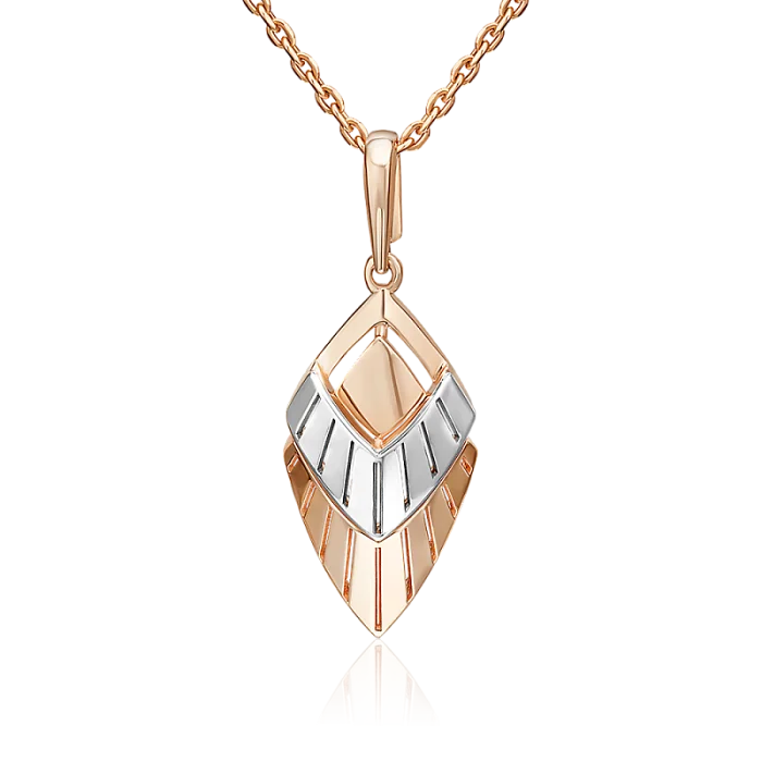 Подвеска декоративная из комбинированного золота