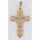 Подвеска крест из комбинированного золота