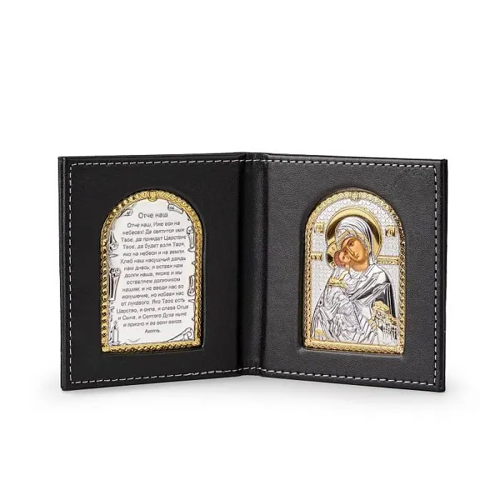 Складень карманный Владимирская БМ с молитвой 95*105 K/011G вид 1