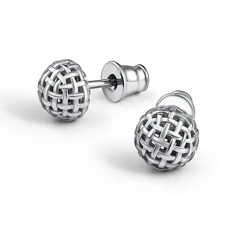 Серьги пуссеты из серебра