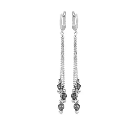 Серьги подвесные из серебра