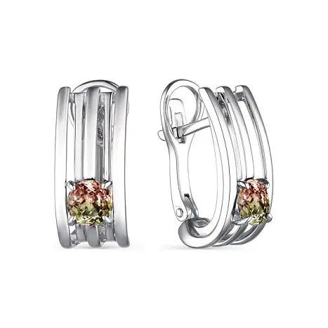 Серьги с английским замком из серебра