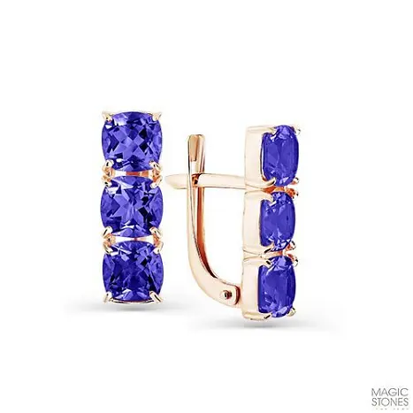Серьги с английским замком из красного золота