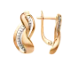 Серьги с английским замком из красного золота