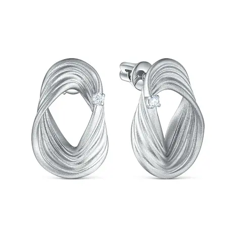 Серьги пуссеты из серебра