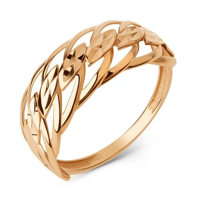 Кольцо декоративное из красного золота