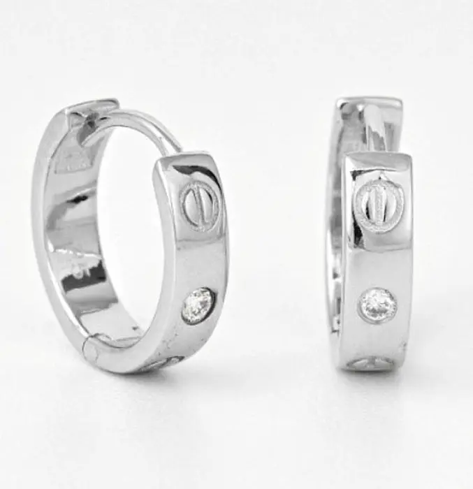 Серьги конго из серебра