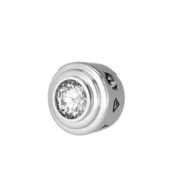 Подвеска бегунок из белого золота