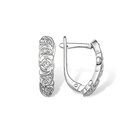Серьги с английским замком из серебра