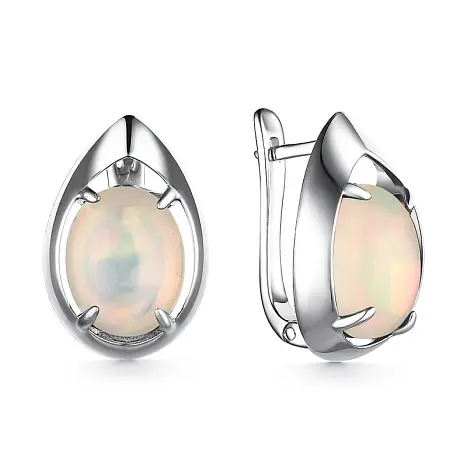Серьги с английским замком из серебра