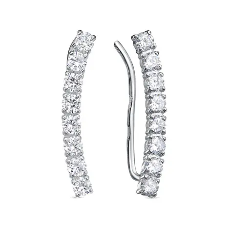 Серьги зажимы из серебра
