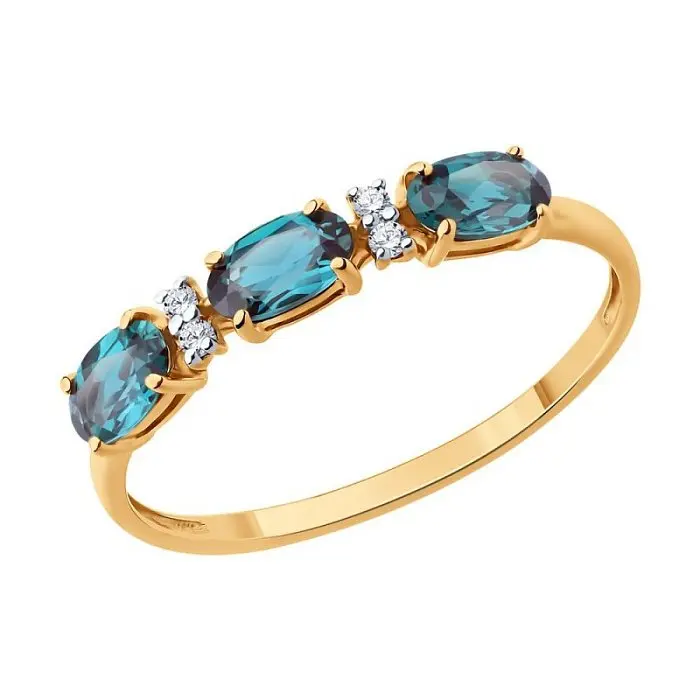 Кольцо декоративное из красного золота