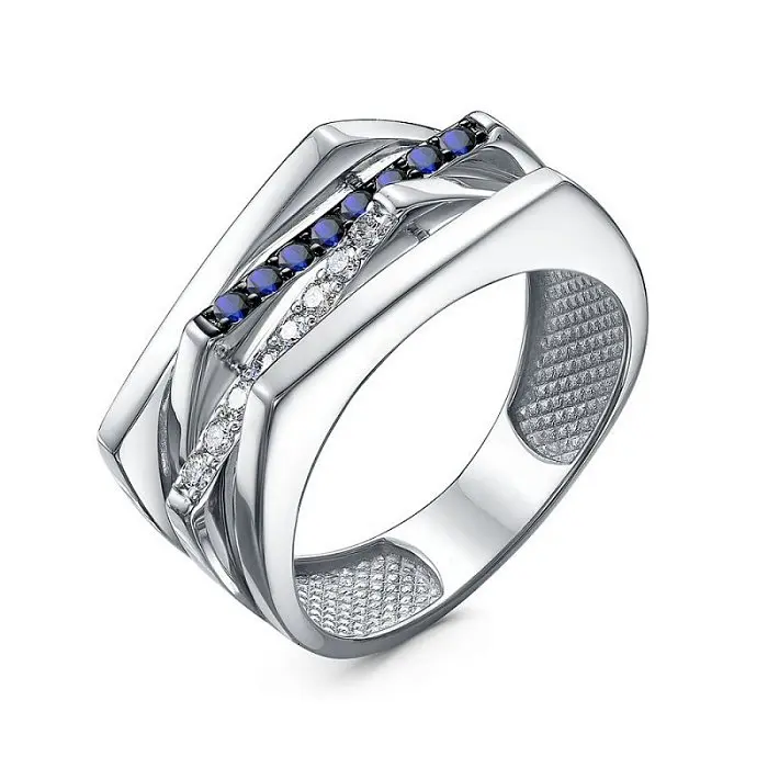 Кольцо декоративное из белого золота