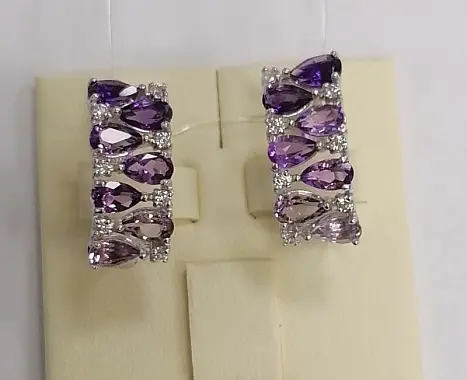 Серьги с английским замком из серебра
