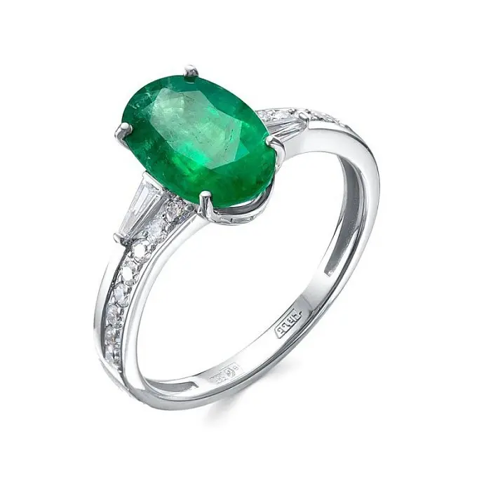 Кольцо декоративное из белого золота