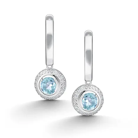 Серьги подвесные из серебра