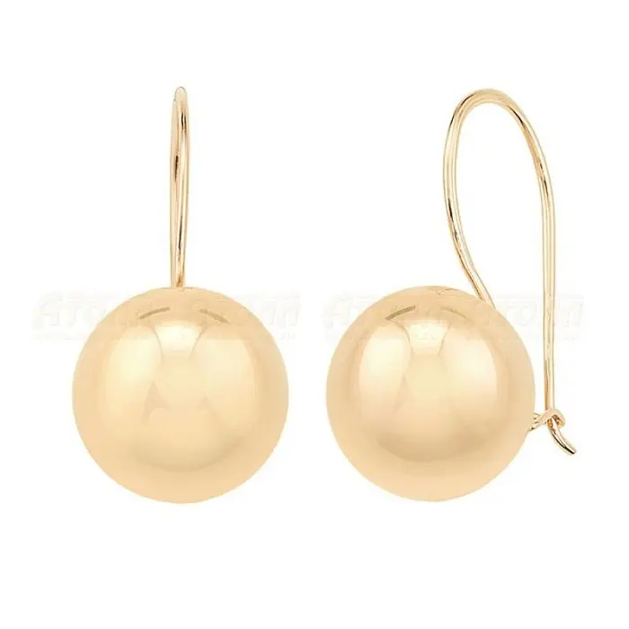 Серьги петельки из красного золота