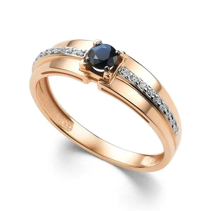 Кольцо декоративное из красного золота