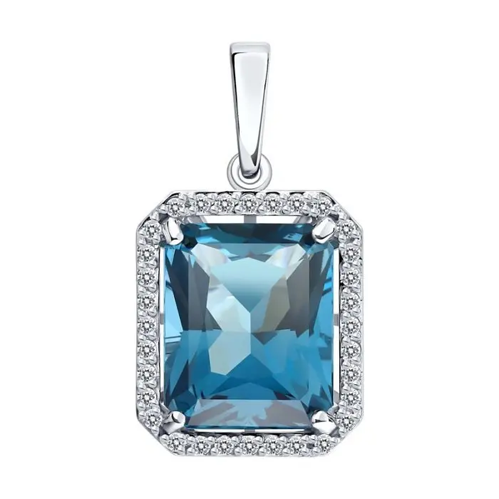 Подвеска декоративная из белого золота