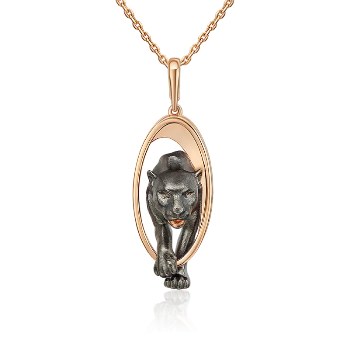 Подвеска декоративная из комбинированного золота