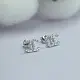 Серьги пуссеты из серебра