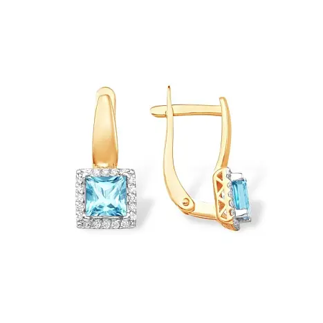 Серьги с английским замком из красного золота