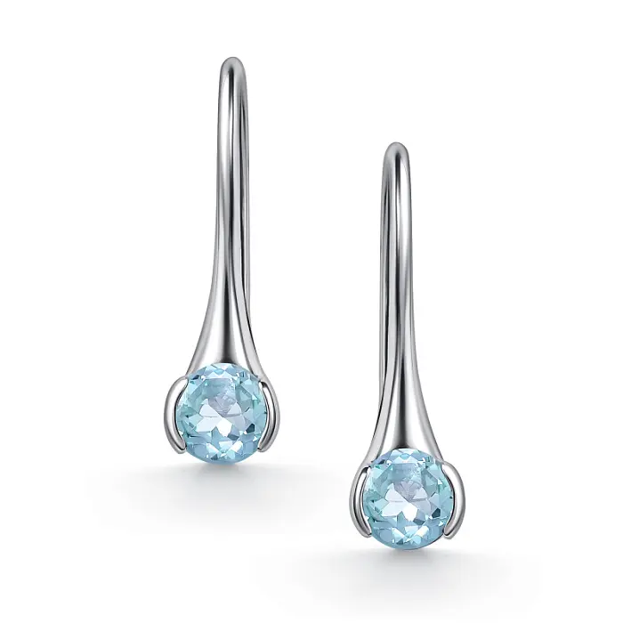 Серьги петельки из серебра