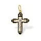 Подвеска крест из комбинированного золота