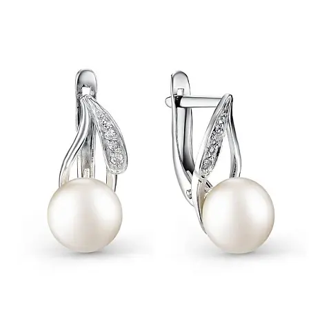 Серьги с английским замком из серебра
