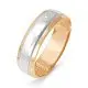 Кольцо обручальное из комбинированного золота