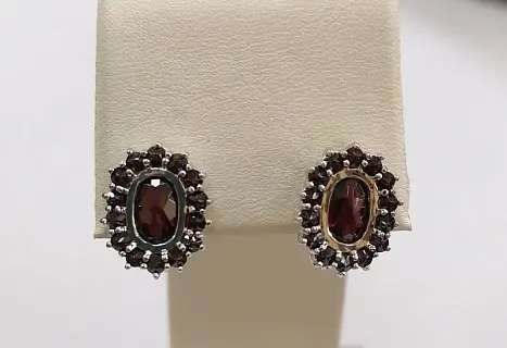Серьги с английским замком из серебра