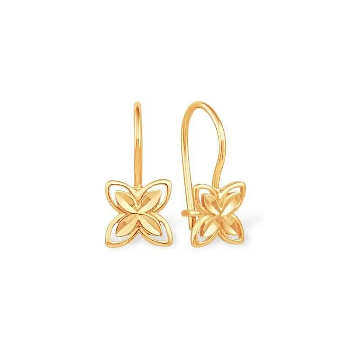 Серьги детские из красного золота