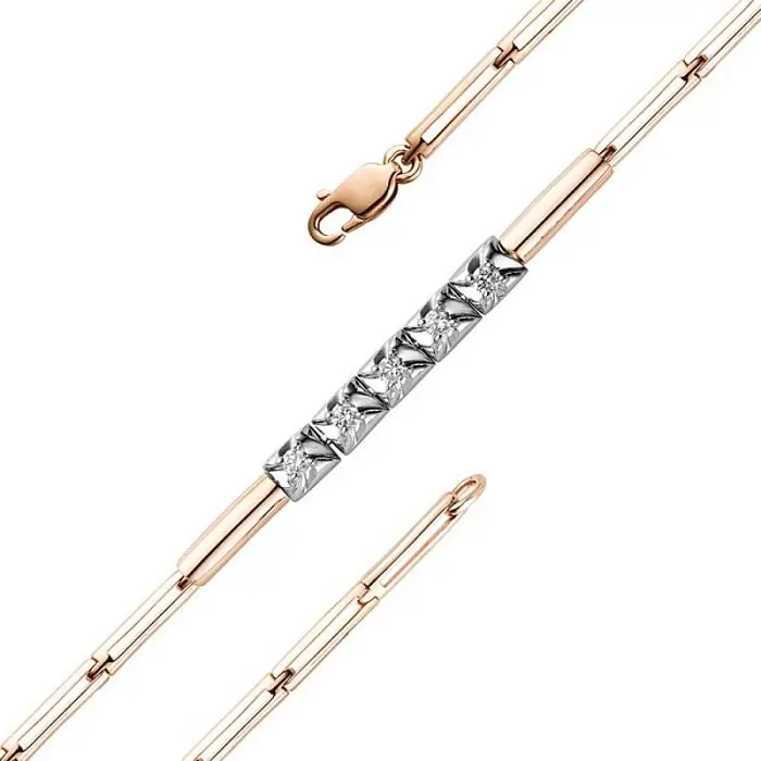 Браслет декоративный из комбинированного золота вид 1