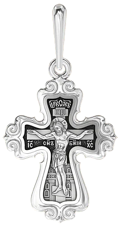 Подвеска крест из серебра