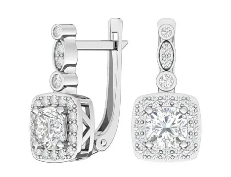 Серьги с английским замком из серебра