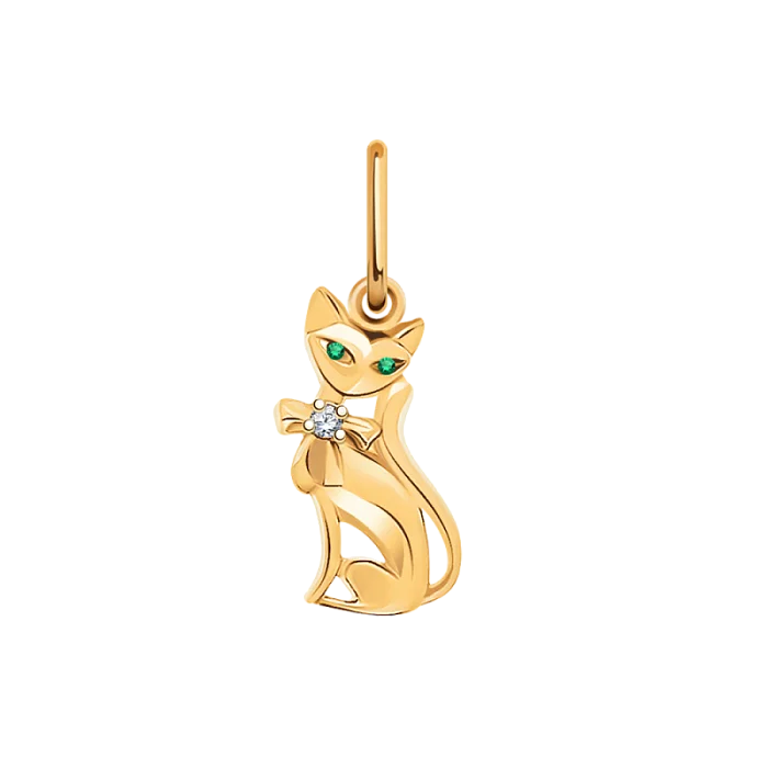 Подвеска декоративная из красного золота