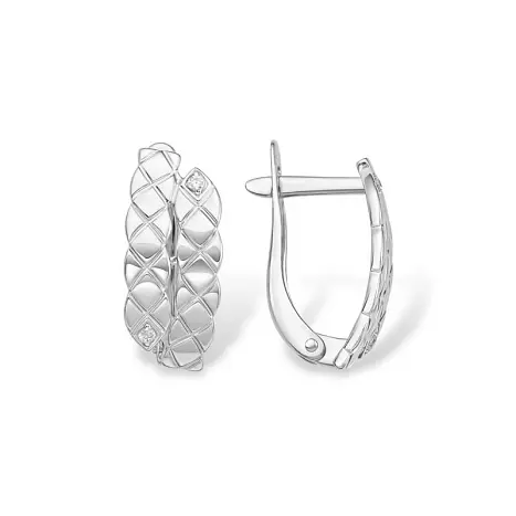 Серьги с английским замком из серебра