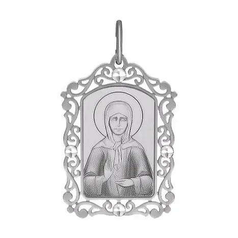 Подвеска икона из серебра