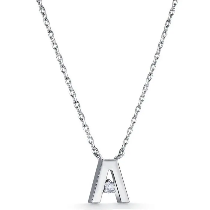 Цепь колье из белого золота