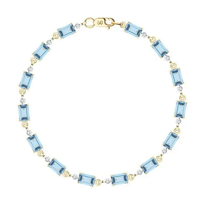 Браслет декоративный из красного золота