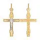 Подвеска крест из комбинированного золота
