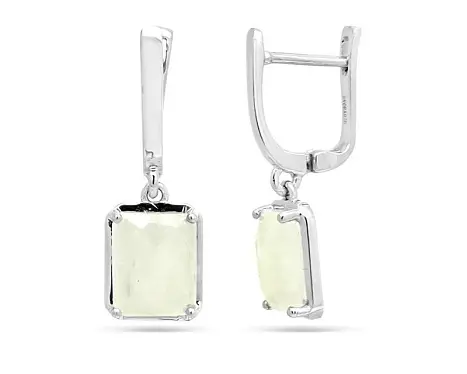 Серьги подвесные из серебра