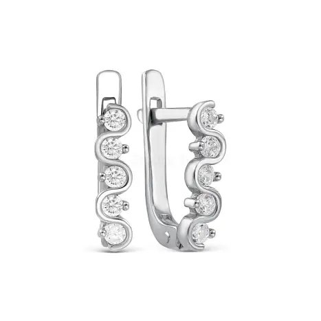 Серьги с английским замком из серебра