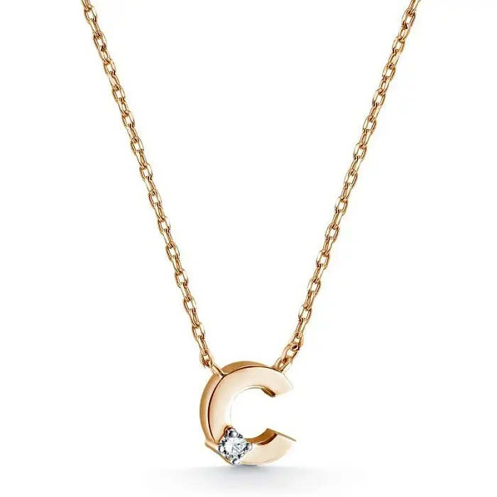 Цепь колье из комбинированного золота