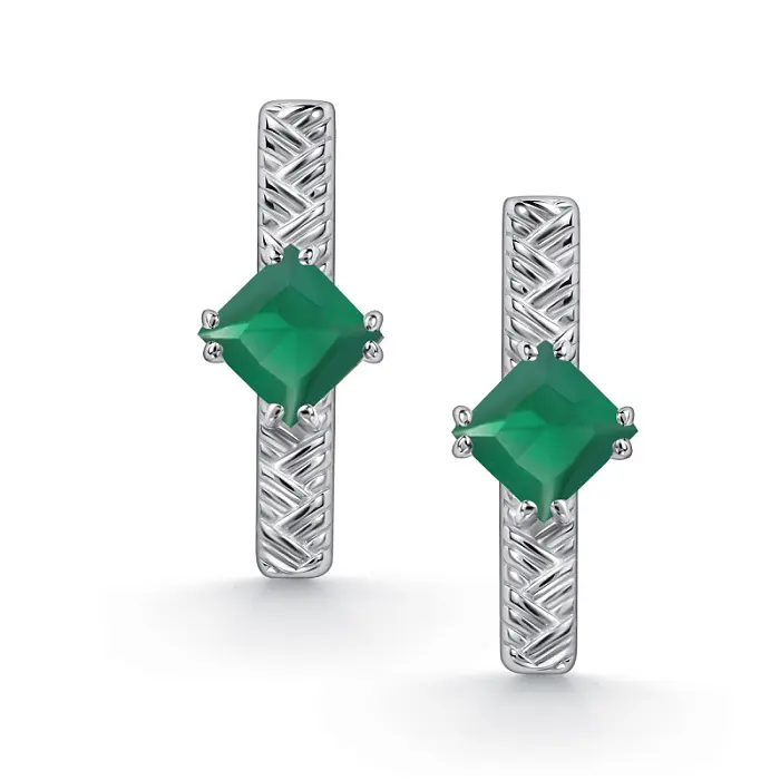 Серьги с английским замком из серебра
