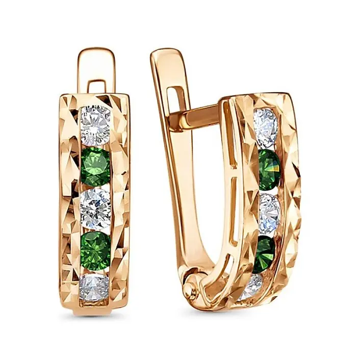 Серьги детские из красного золота