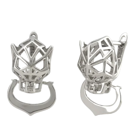 Серьги с английским замком из серебра